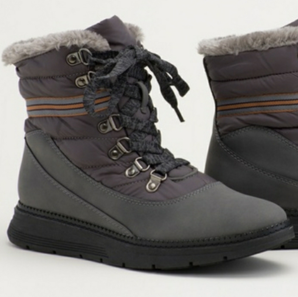 NWOT Olive Street Pinky Comfort Hiker Boots Grey